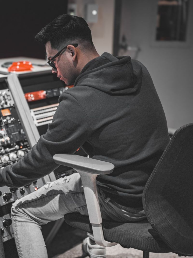 GK dialing in analog compressors and EQs in the studio