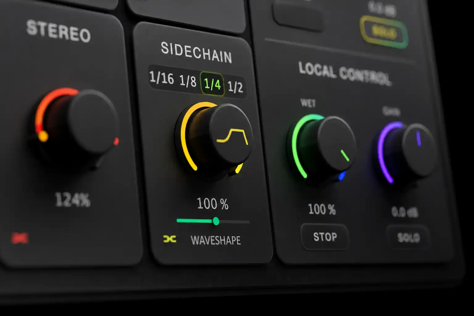 VIBECHAIN sidechain module close-up