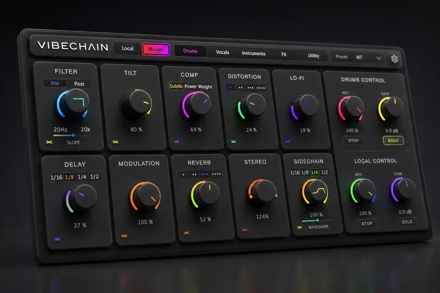 VIBECHAIN full panel view