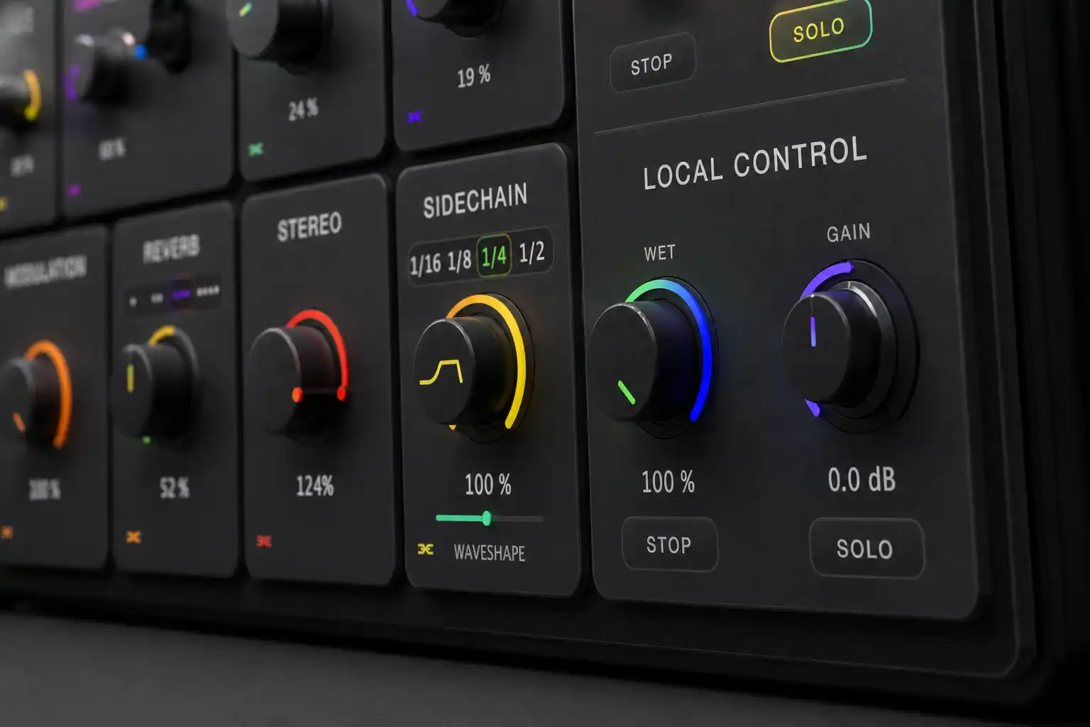 VIBECHAIN drums control close-up